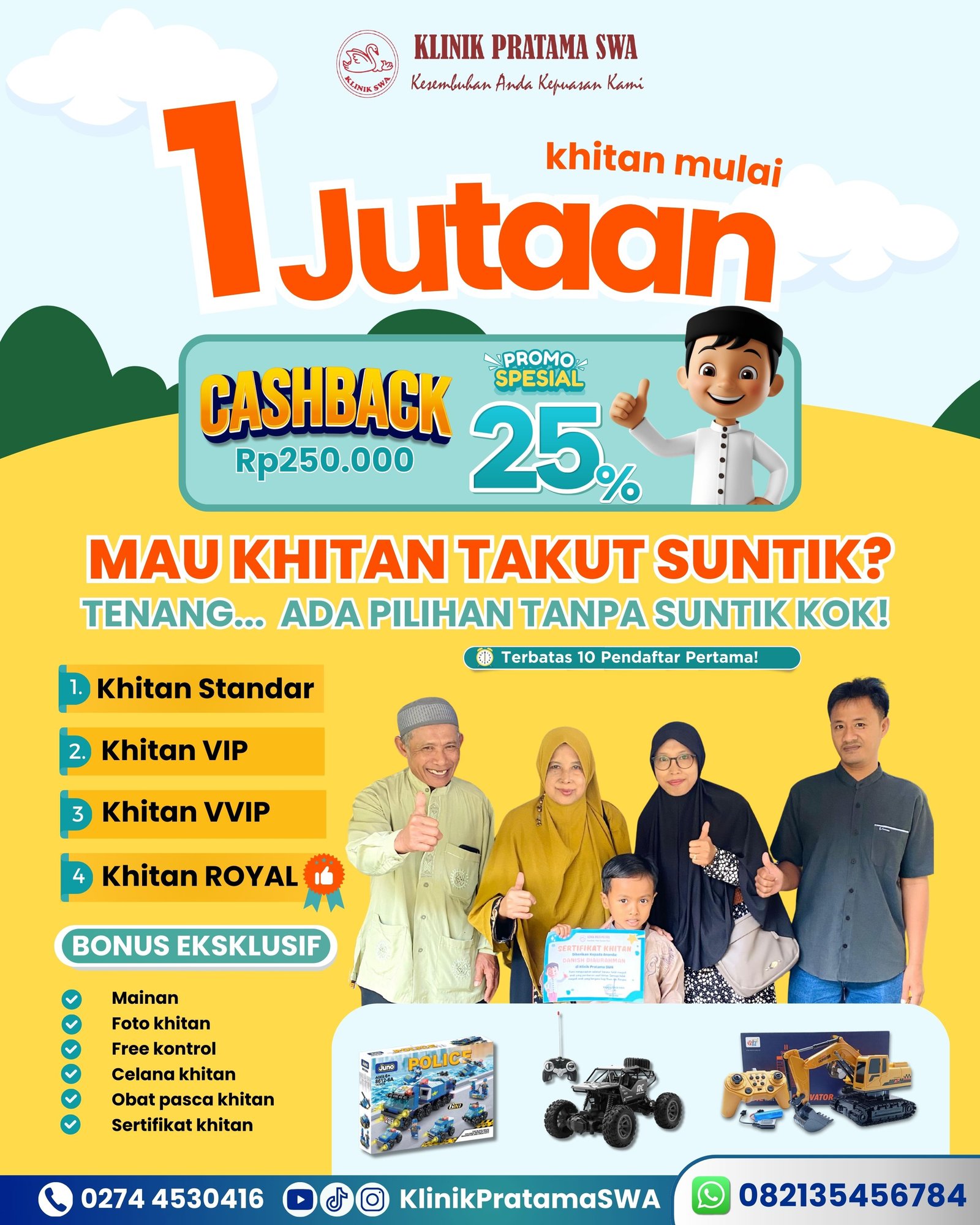 Promo Khitan Diskon 25% + CashBack 250 rb